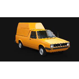 Classic VW Caddy and Transporter T3 3D model